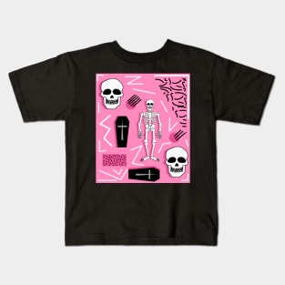 Halloween- Memphis style- pink Kids T-Shirt